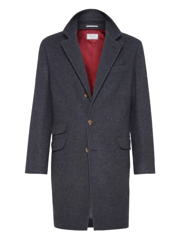 BRUNELLO CUCINELLI カシミヤビーバー キャバンコート グレー BRUNELLO CUCINELLI カシミヤビーバー キャバンコート グレー