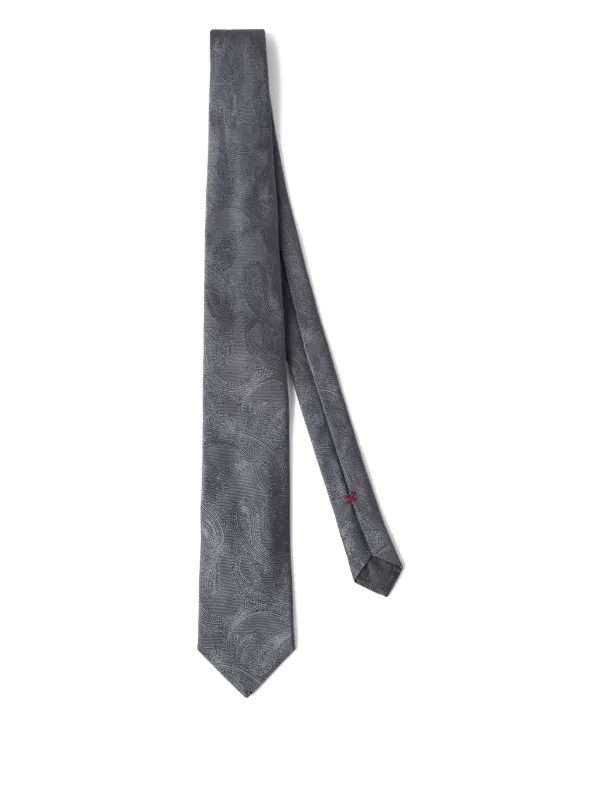 Brunello Cucinelli ペイズリー ネクタイ | グレー | FARFETCH JP