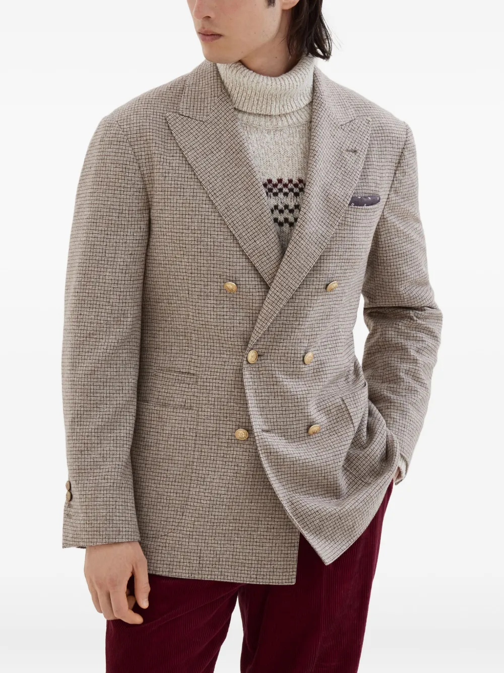 Brunello Cucinelli Flannel blazer Bruin