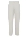 Brunello Cucinelli pleated tapered trousers - White