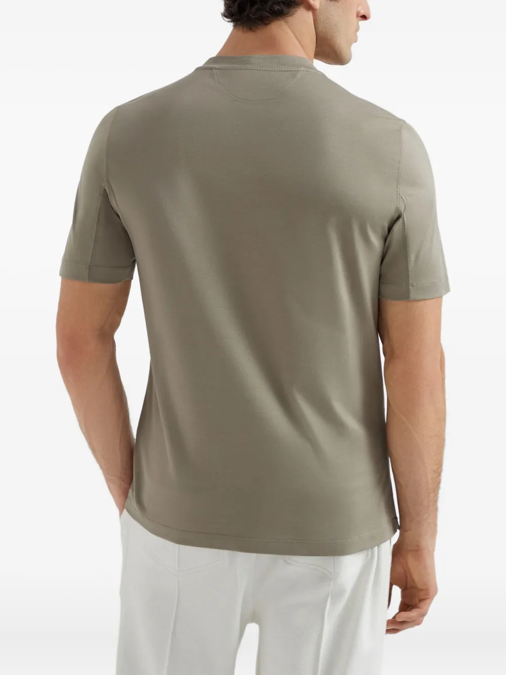 Brunello Cucinelli T-shirt met logoprint Groen