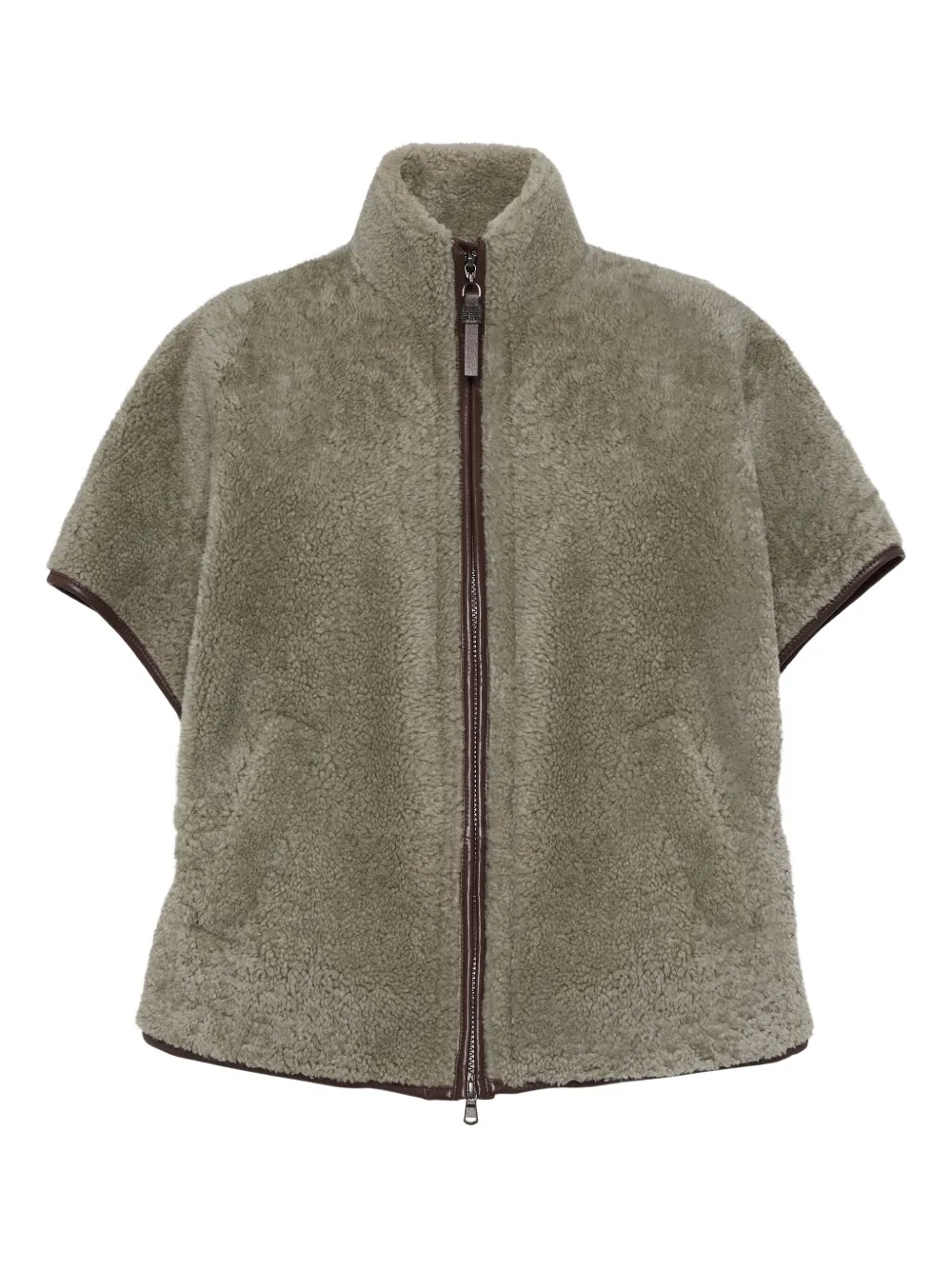 Brunello Cucinelli Monili chain-detail shearling jacket | Image 1