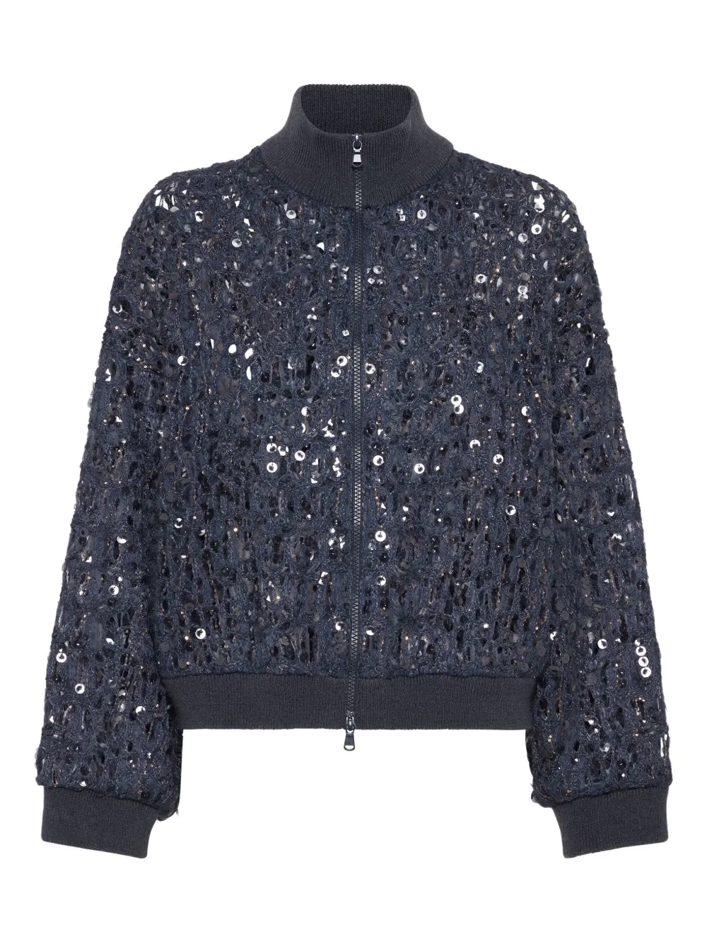 Brunello Cucinelli Dazzling vest met borduurwerk Blauw
