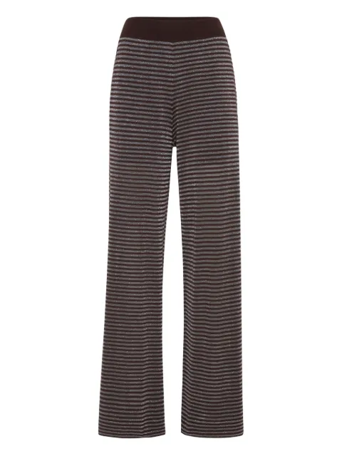 Brunello Cucinelli striped high-waisted trousers