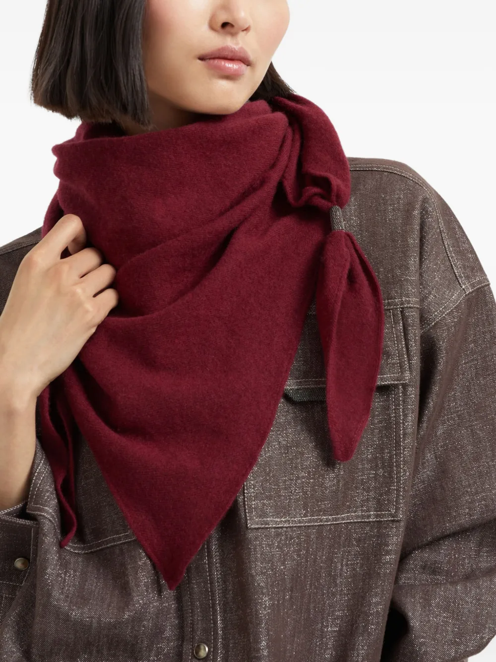 Brunello Cucinelli Kasjmier sjaal Rood