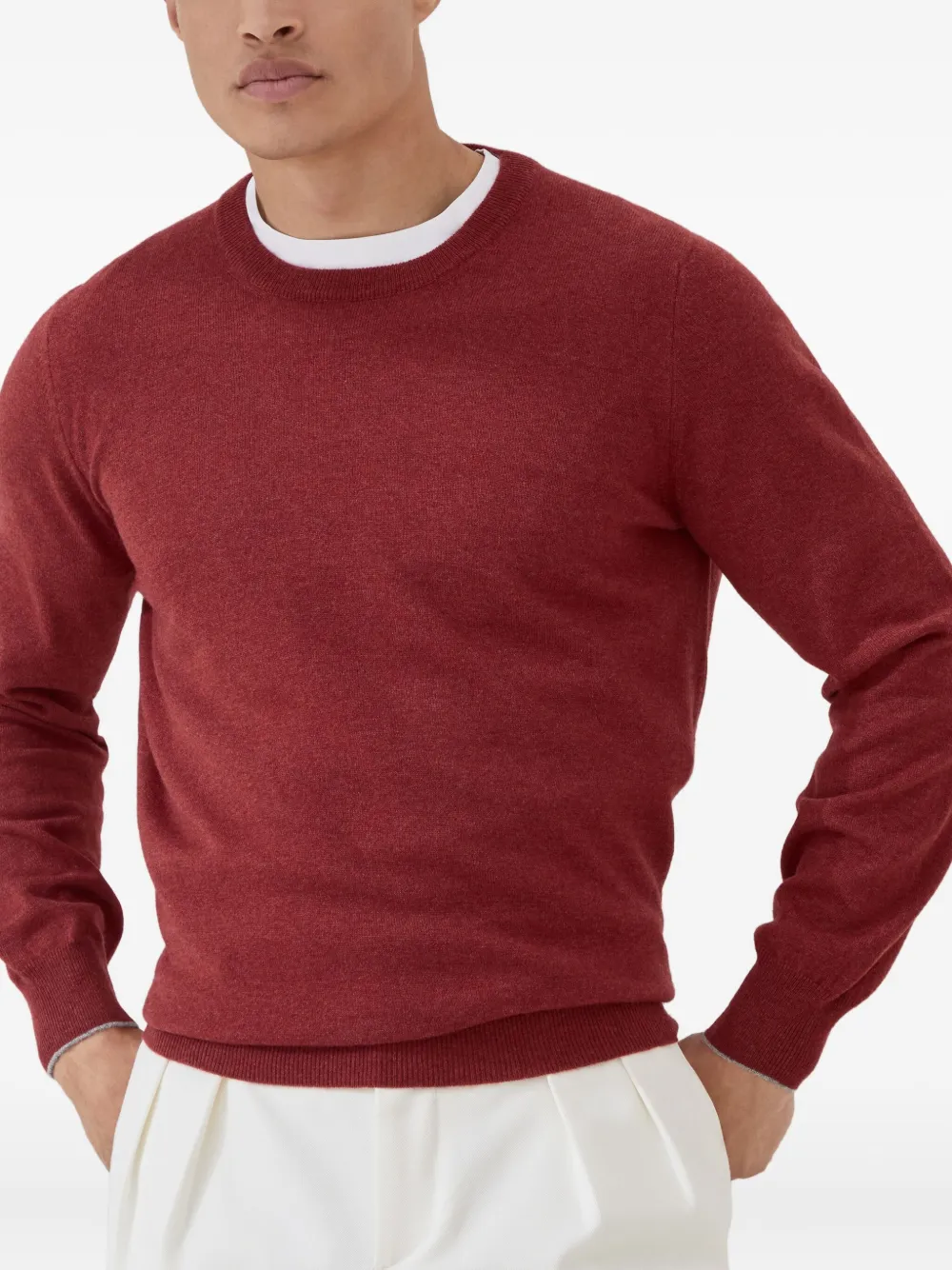 Brunello Cucinelli Kasjmier trui Rood