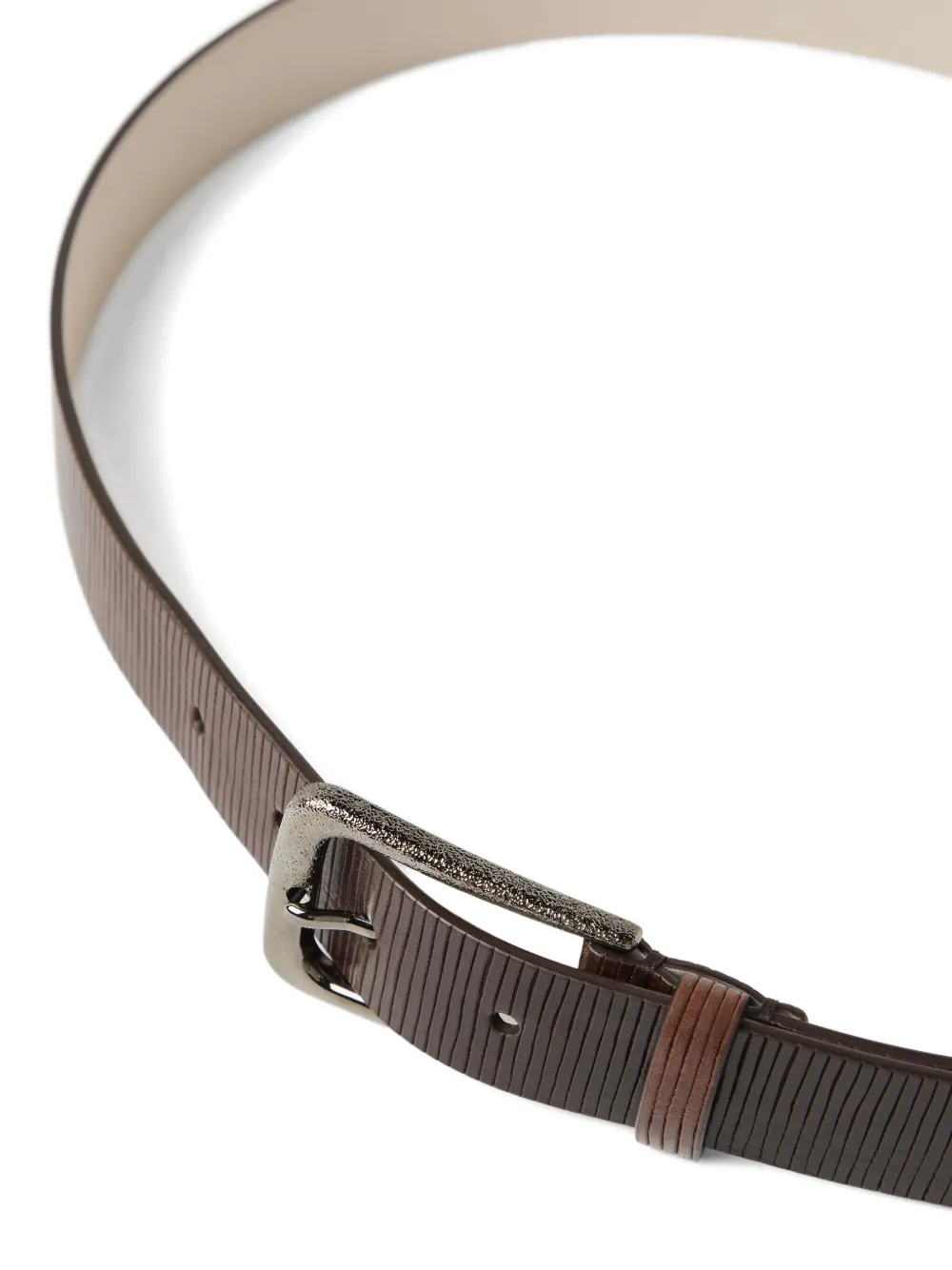 Brunello Cucinelli Leren riem - Bruin