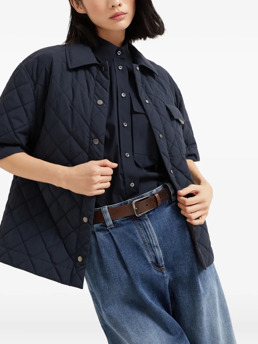 Brunello Cucinelli Leren riem Bruin