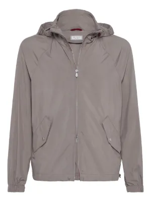 Veste à Capuche Brunello Cucinelli - Lilas - Taille S - Occasion Très Bon État - Coton