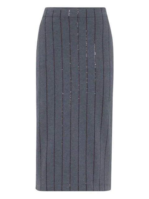Brunello Cucinelli sequinned-embellished midi skirt