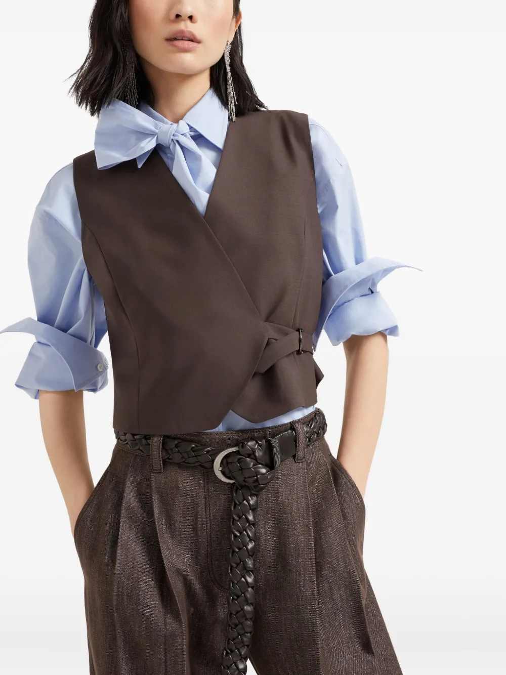 Brunello Cucinelli Leren riem Bruin
