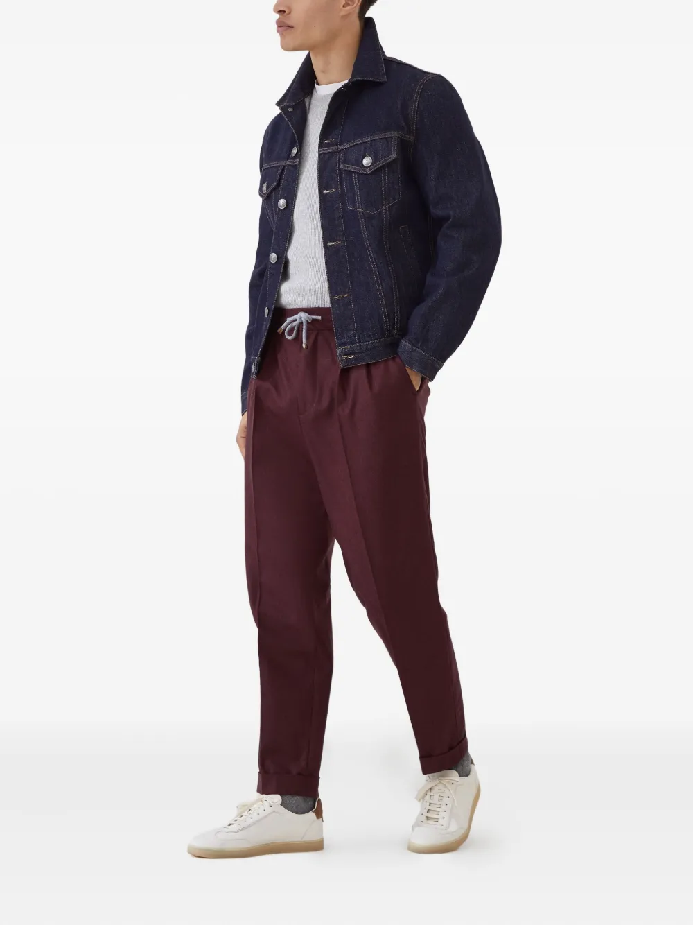 Brunello Cucinelli Broek van scheerwol - Rood