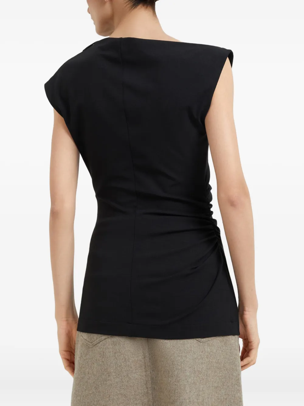 Brunello Cucinelli Top met ruches Zwart
