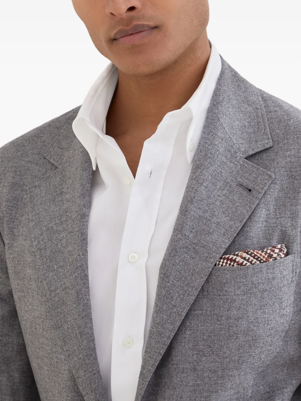 Brunello Cucinelli Flannel blazer Grijs
