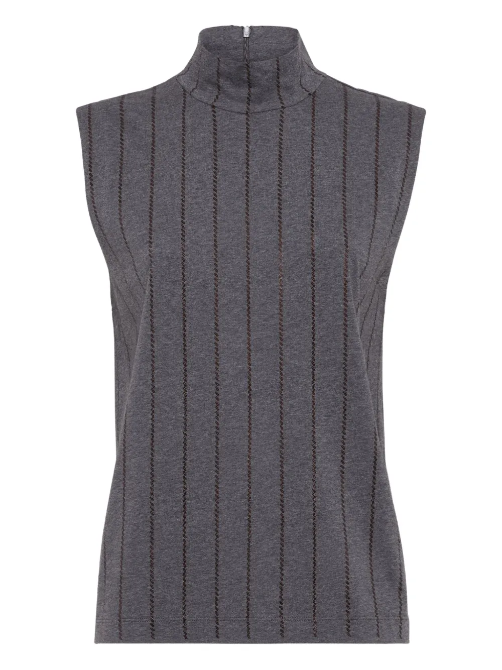 Brunello Cucinelli sequin-embellished top | Grey | Image 1