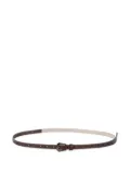 Brunello Cucinelli Carved leather belt - COCOA