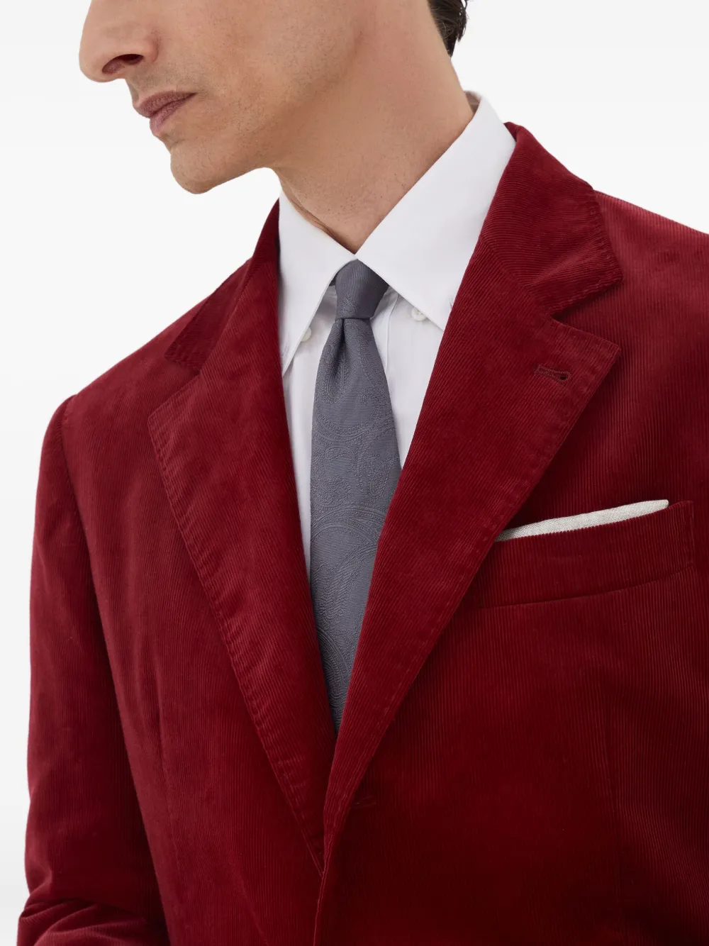 Brunello Cucinelli Fluwelen blazer Rood