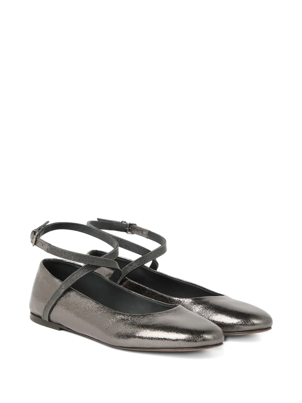 Brunello Cucinelli Ballerina's met metallic-effect