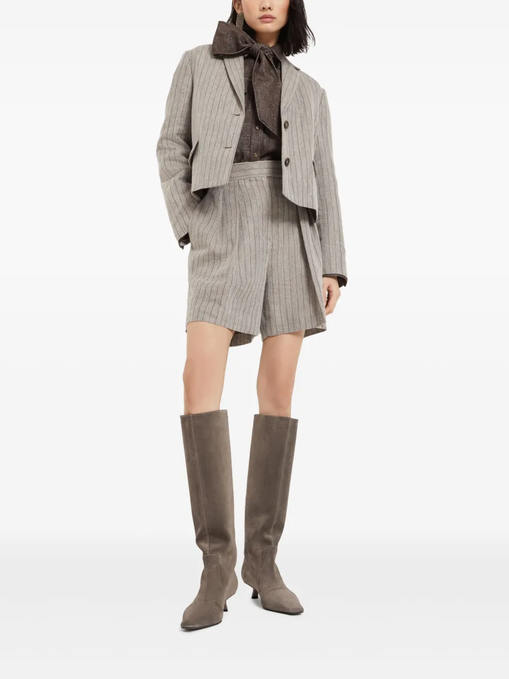 Brunello Cucinelli 35mm suede boots Brown