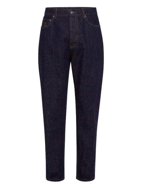 Brunello Cucinelli jean à logo brodé