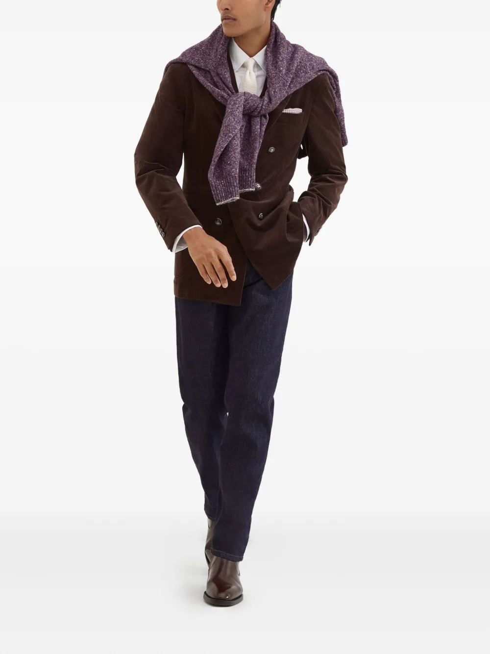 Brunello Cucinelli jean à logo brodé | Jeans fuselés | Image 2