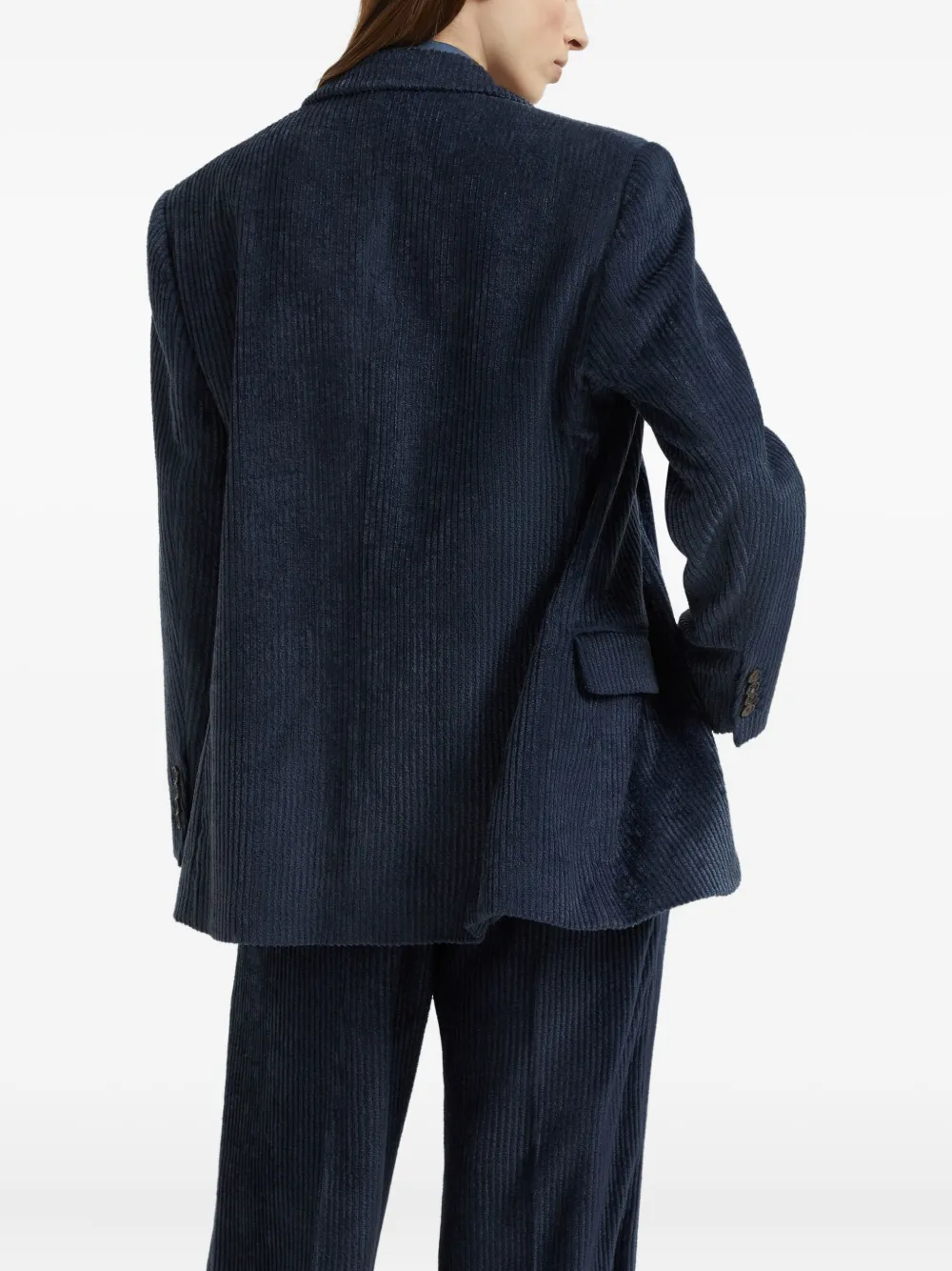 Brunello Cucinelli Ribfluwen blazer Blauw