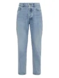 Brunello Cucinelli logo-patch jeans - Blue