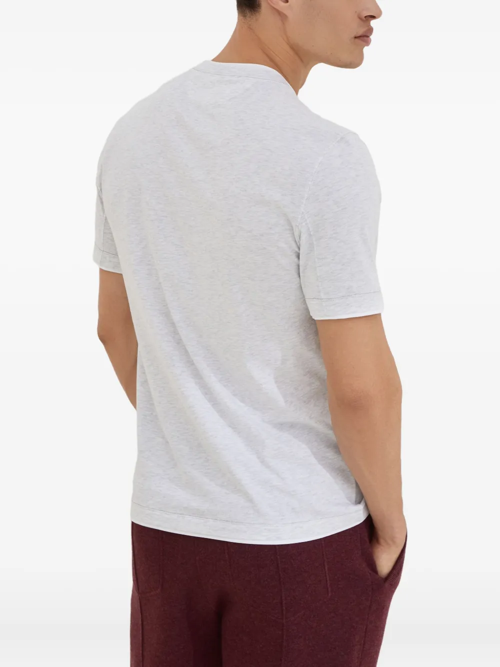Brunello Cucinelli T-shirt met logoprint Grijs
