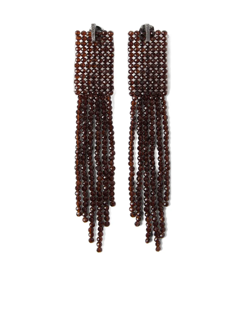 Brunello Cucinelli aretes con detalle de cadena Monili | marrón | Image 1