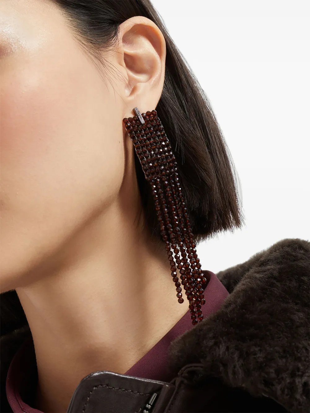 Brunello Cucinelli aretes con detalle de cadena Monili | Image 2