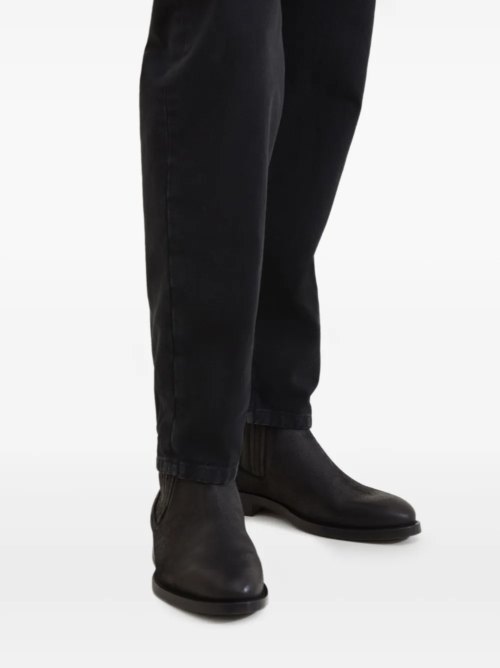Brunello Cucinelli leather Chelsea boots Black