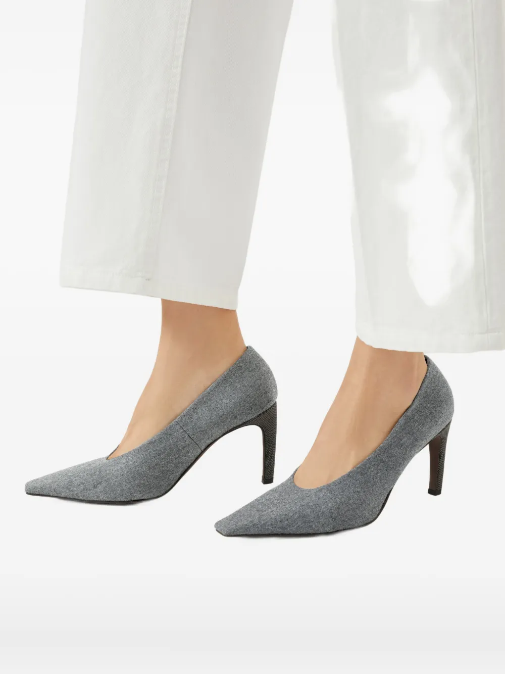 Brunello Cucinelli Flanell-pumps 85mm