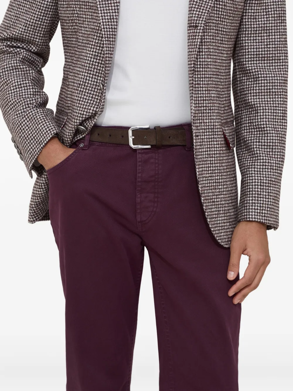 Brunello Cucinelli Jeans met logopatch Rood
