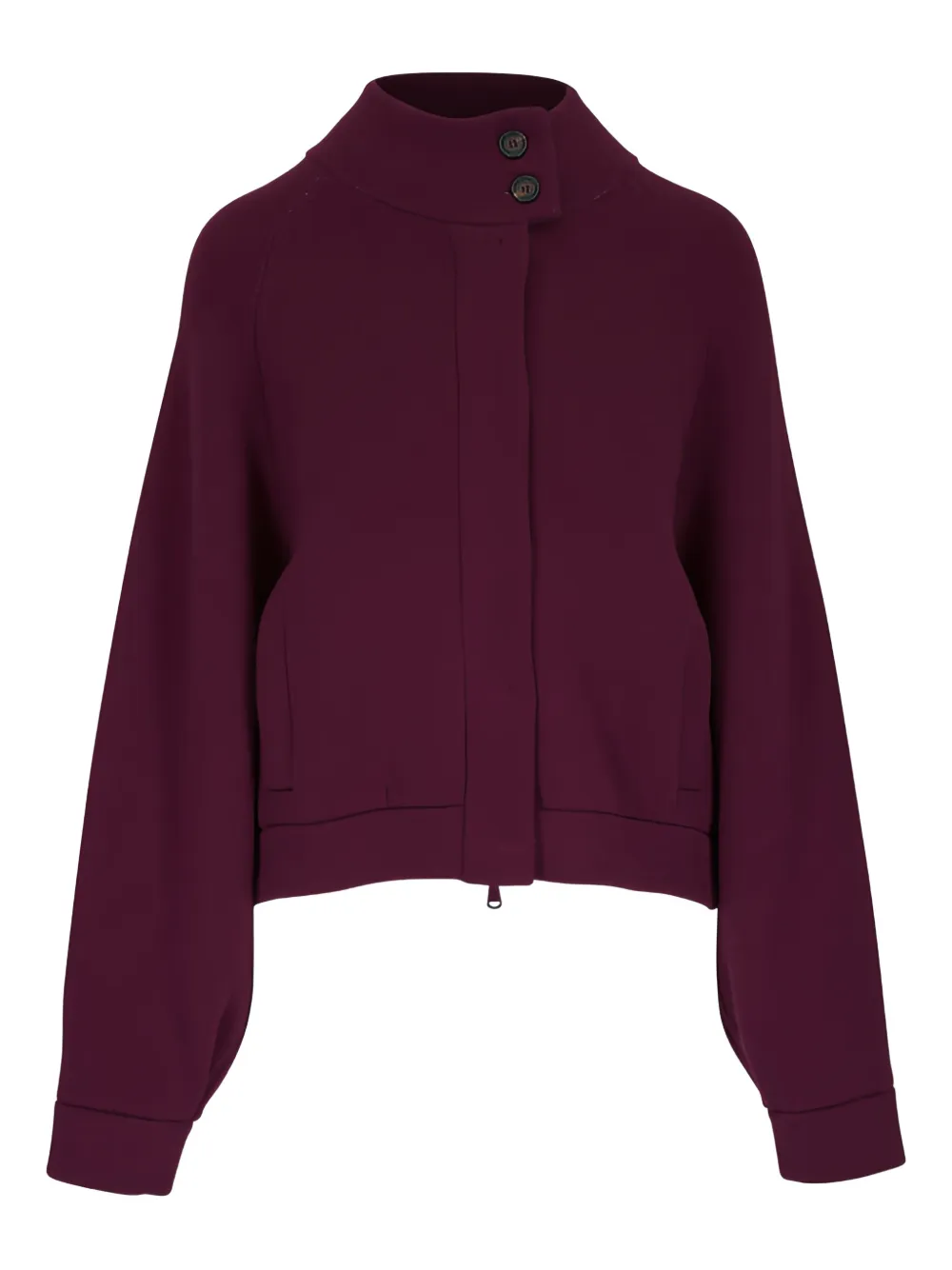 Brunello Cucinelli high-neck balloon-sleeve jacket - Rosso