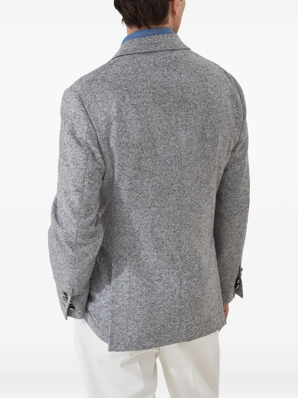 Brunello Cucinelli Sharkskin blazer Grijs