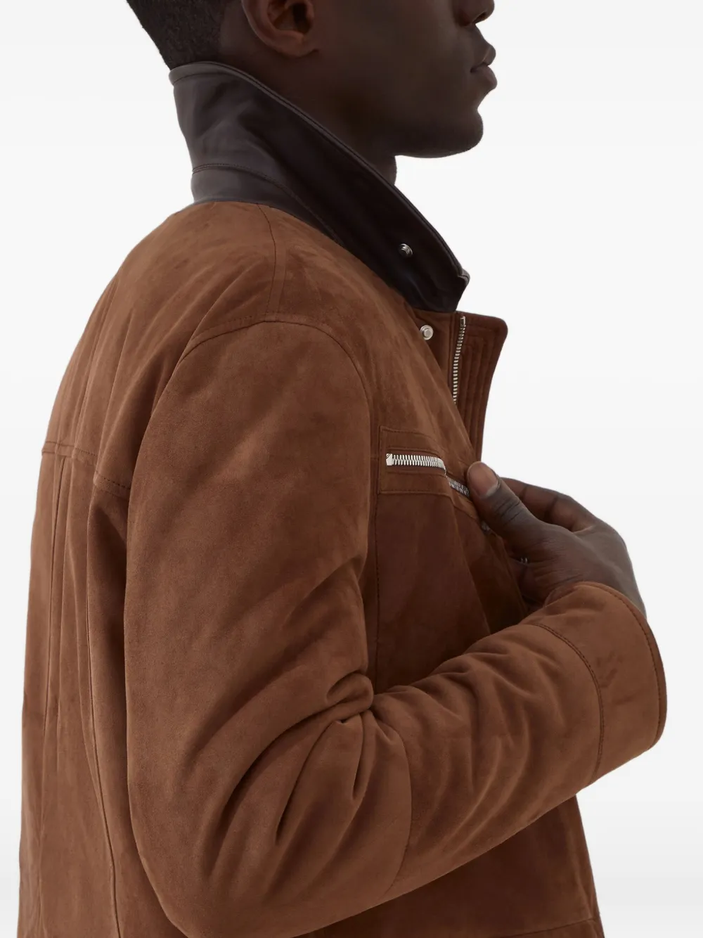Brunello Cucinelli Suède jack Bruin