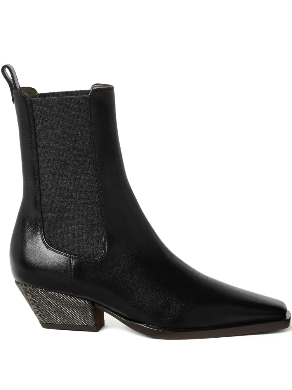 Brunello Cucinelli 50mm leather Chelsea boots Black