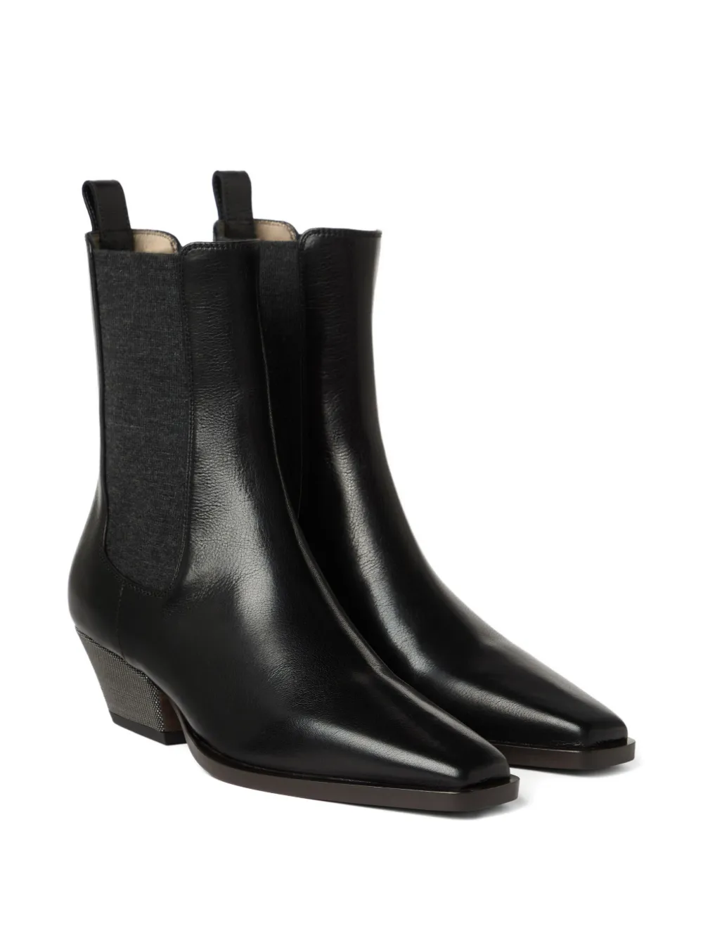 Brunello Cucinelli 50mm leather Chelsea boots Black