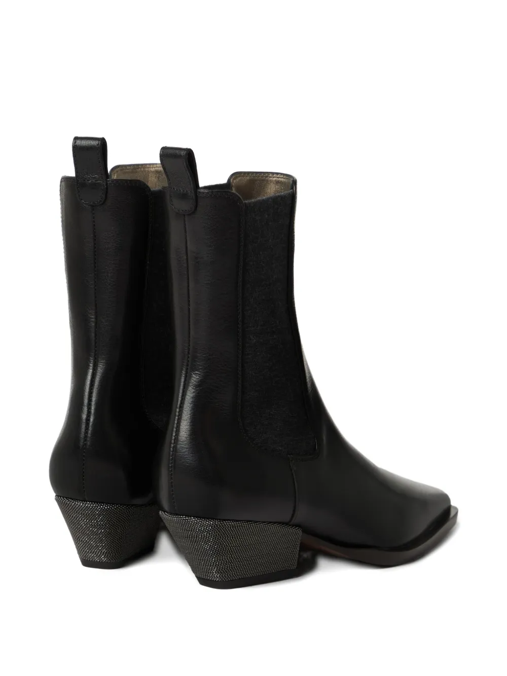 Brunello Cucinelli 50mm leather Chelsea boots Black