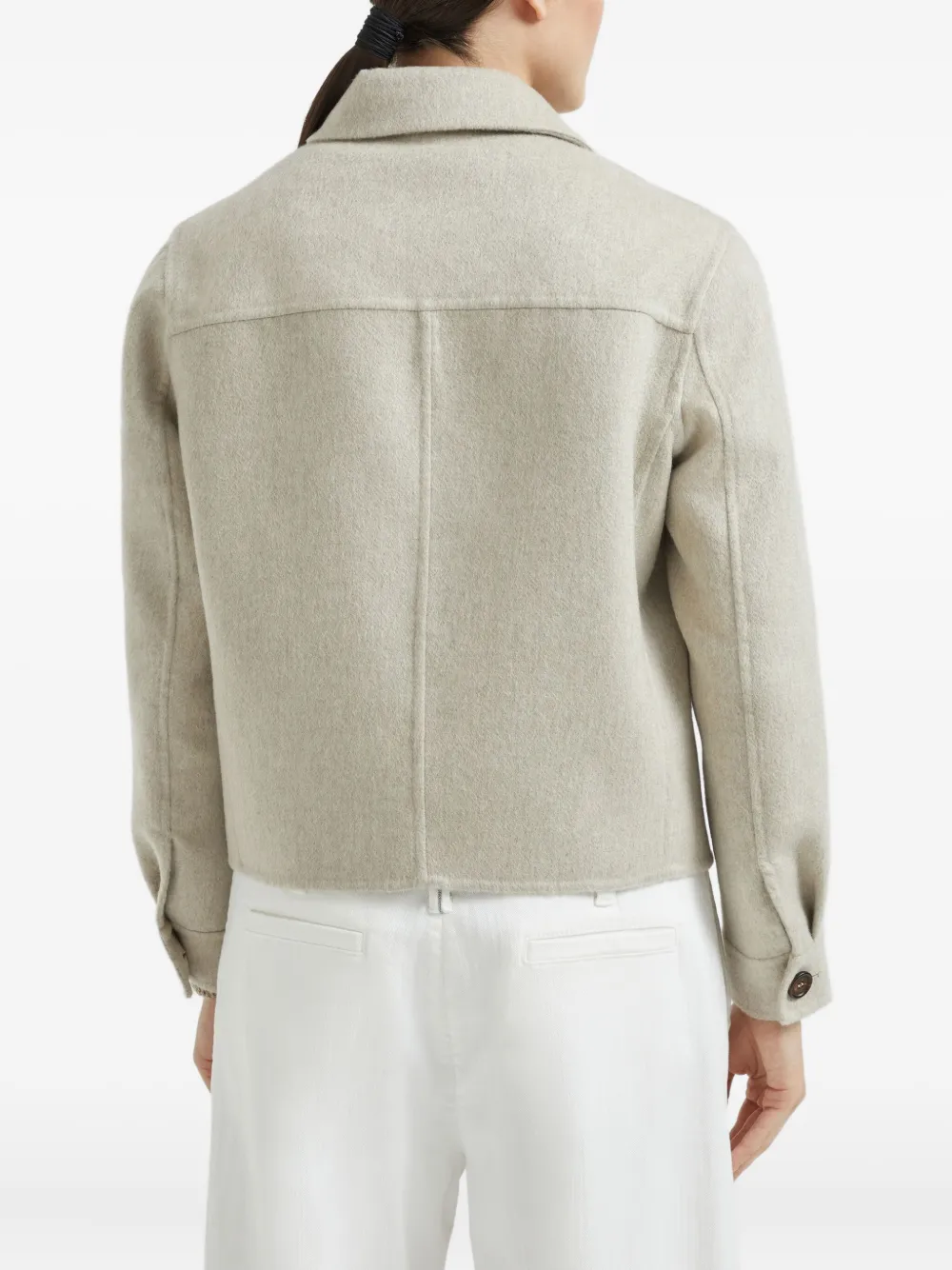 Brunello Cucinelli Jack met geborstelde afwerking Beige