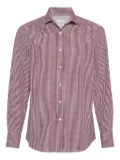 Brunello Cucinelli gingham-pattern shirt - Red