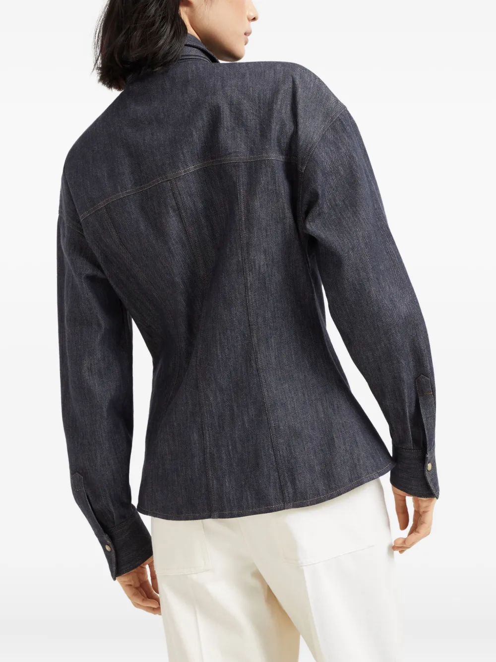 Brunello Cucinelli Blouse met strik Blauw