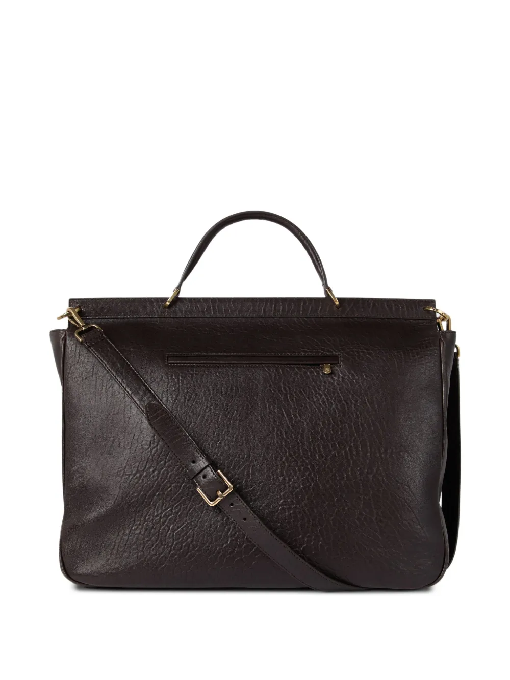 Brunello Cucinelli Leren aktetas Bruin