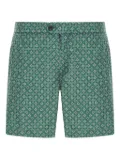 Incotex geometric-patterned swim shorts - Green