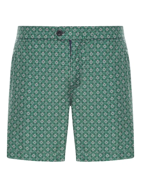 Incotex shorts de playa con motivo geométrico