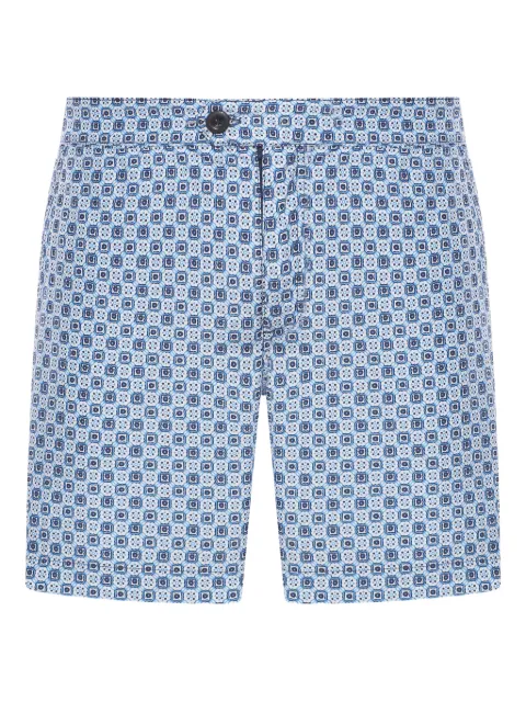 Incotex shorts de playa con estampado geométrico