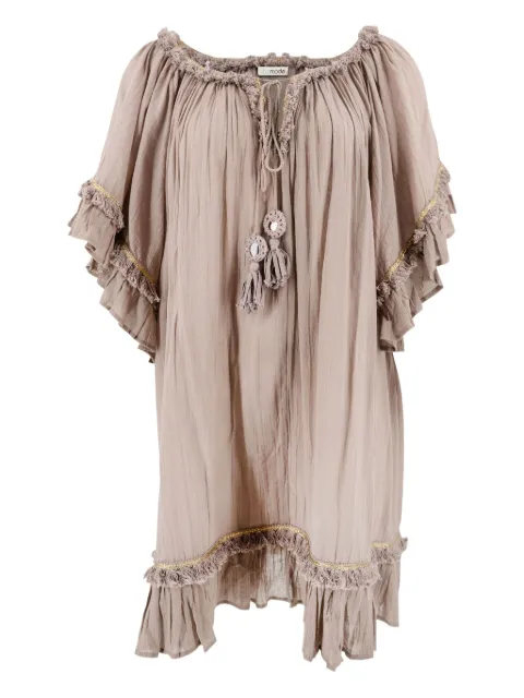 IBZMODE Tana ruffled tassel-embellished mini dress