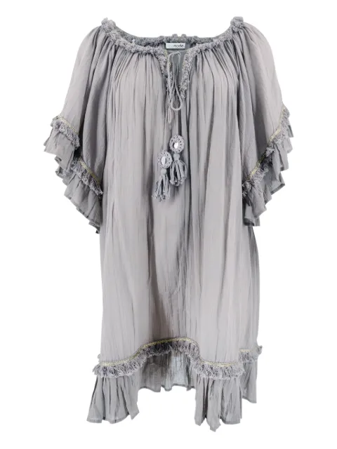 IBZMODE Tana ruffled tassel-embellished mini dress