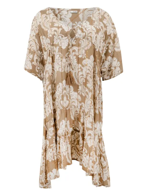 IBZMODE Mio Baroque tassel-embellished print dress