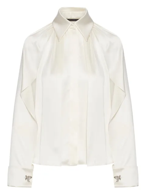 Max Mara Salice pleated-detail long-sleeve shirt